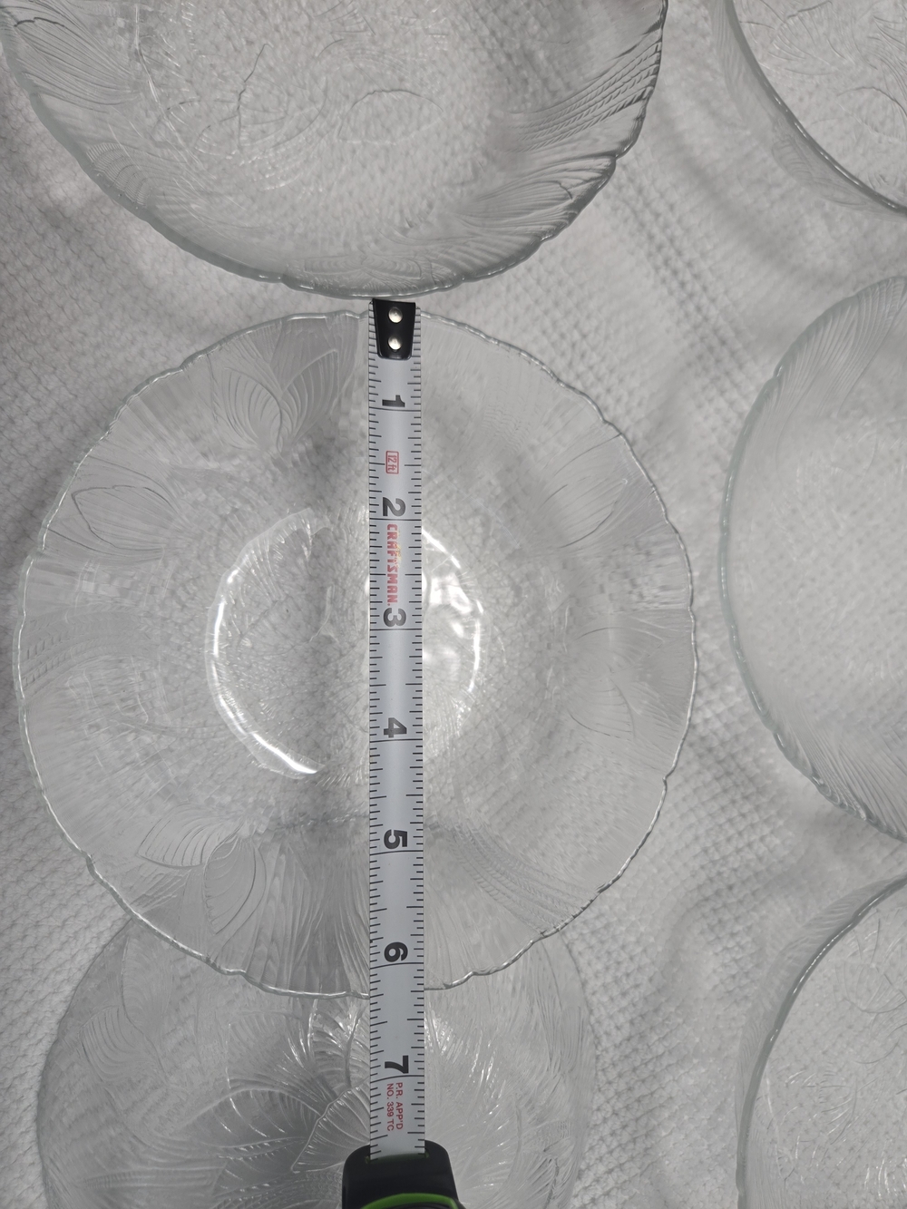 Clear Etched Glass Dessert Bowls - Set of 6 - Picture 4 of 5